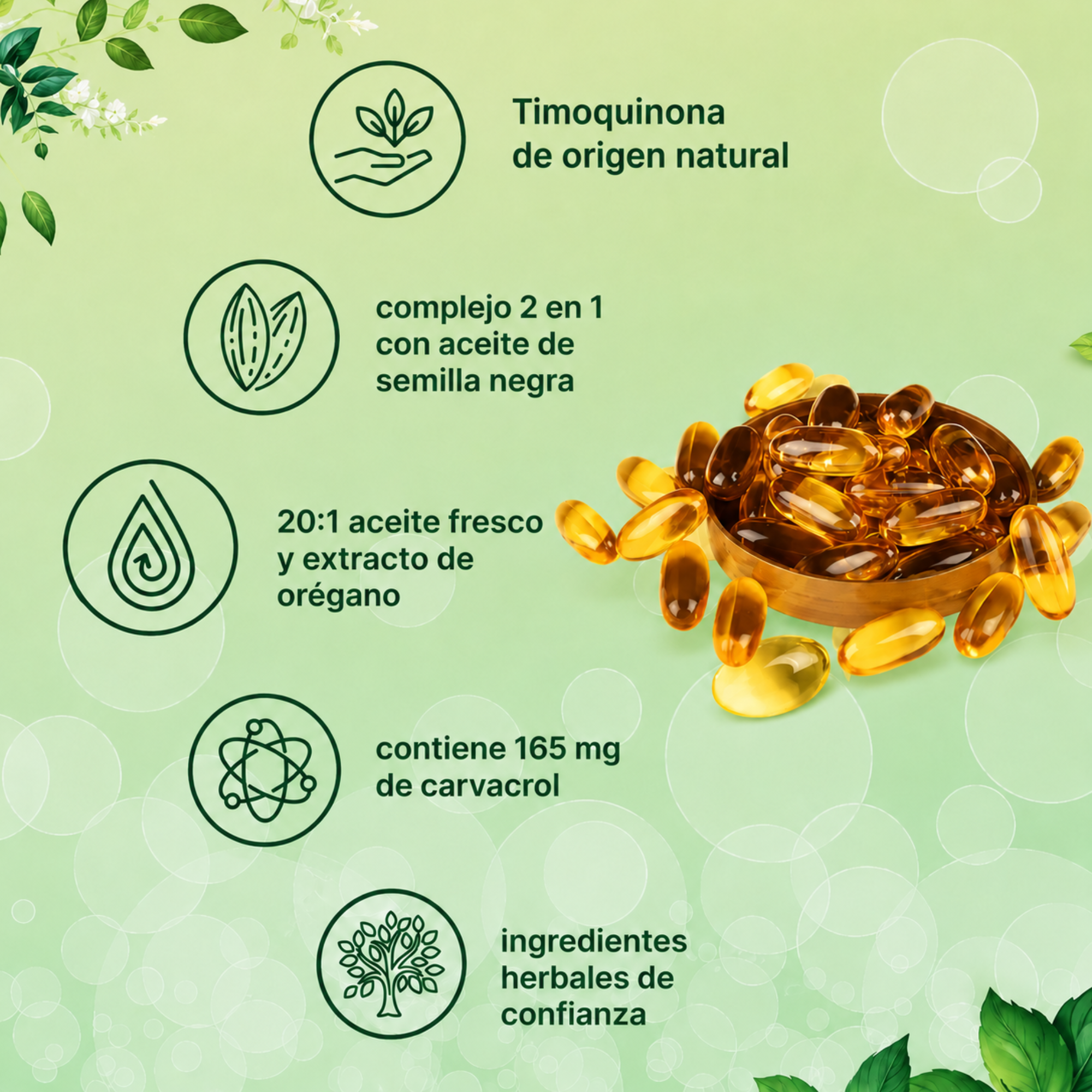 Capsulas de aceite de orégano